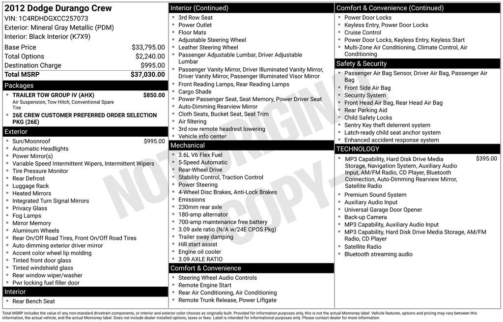 Used 2012 Gray Dodge Crew image 3