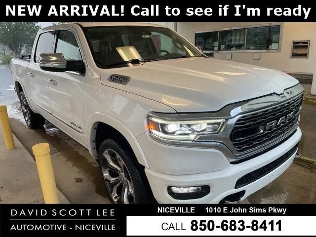 Used 2020 Ivory White Tri-coat Pearlcoat Ram Limited image 1