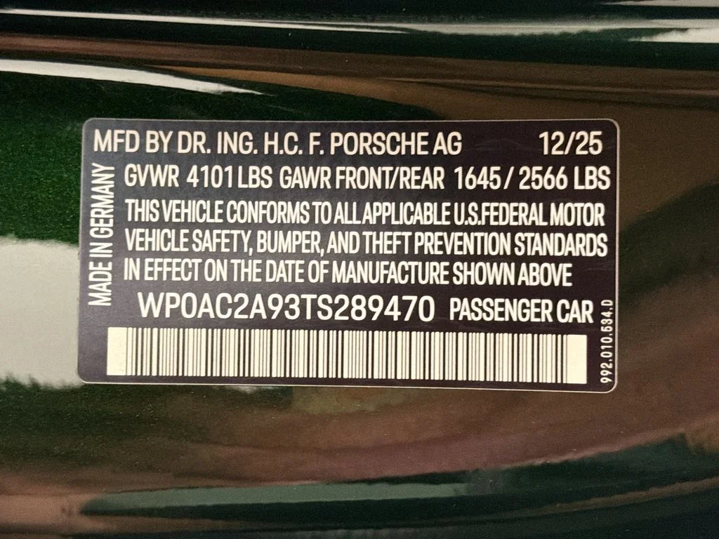 Certified Used 2026 Oak Green Metallic Neo Porsche GT3 image 34