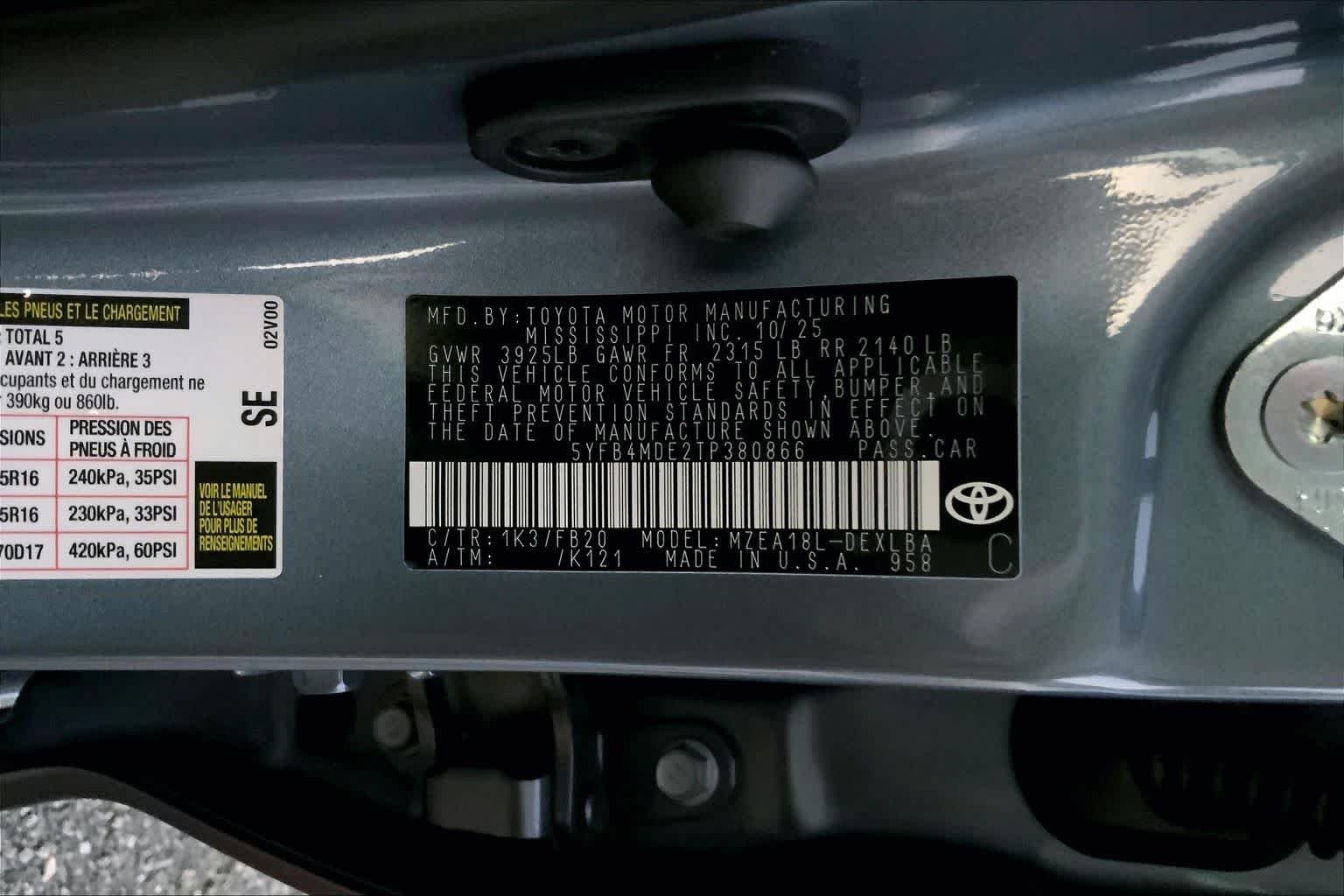 Used 2026 Celestite Toyota LE image 29