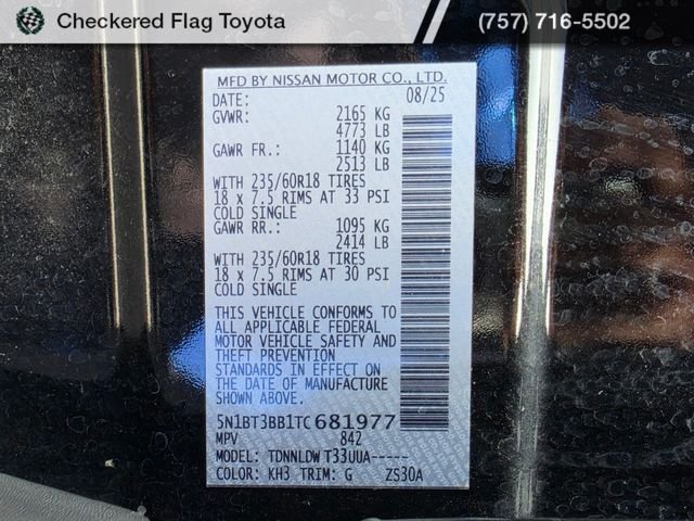 Used 2026 Super Black Nissan SV image 21
