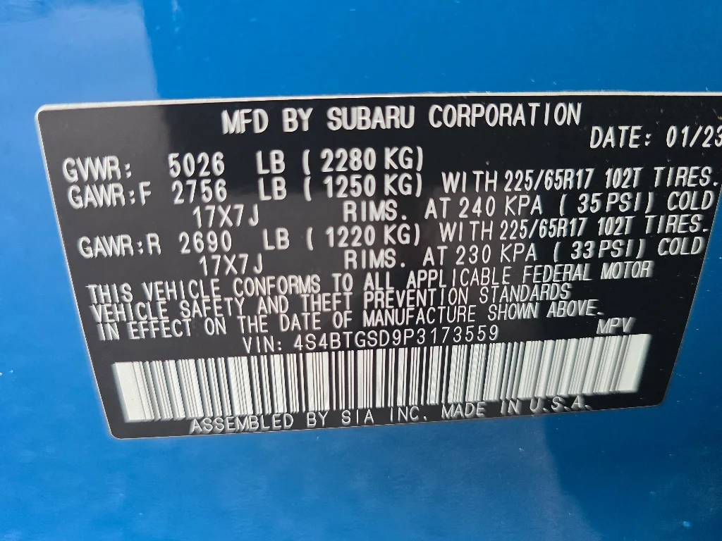 Certified Used 2023 Geyser Blue Pearl Subaru Wilderness image 35