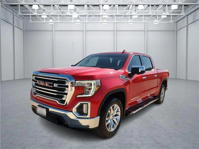 Used 2022 Cardinal Red GMC SLT 4x2 Crew Cab 5.75 ft. box 147.4 in. WB image 1