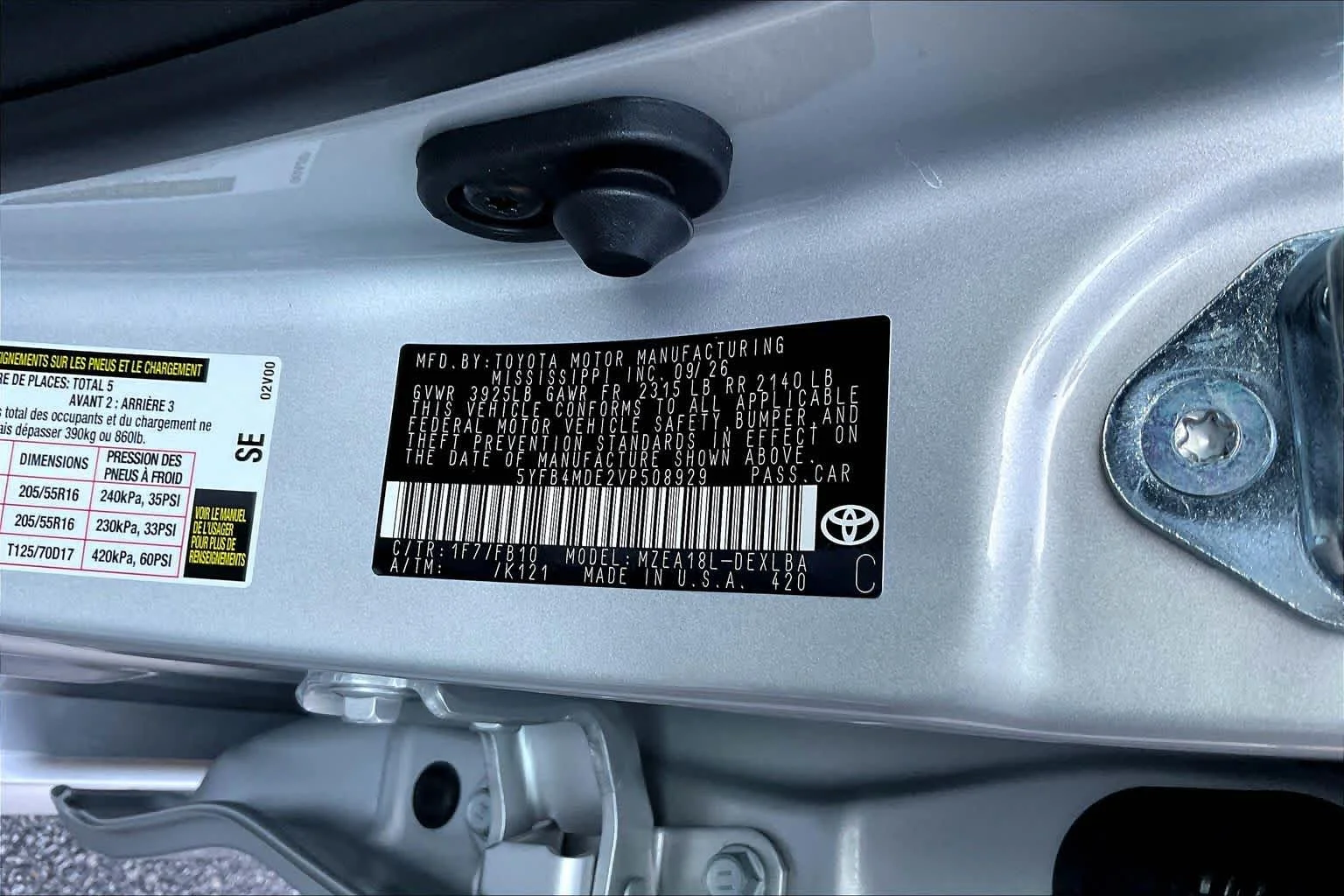 New 2027 Classic Silver Metallic Toyota LE image 19