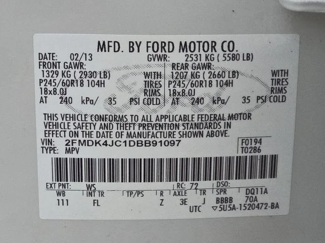 Used 2013 White Suede Ford SEL image 23