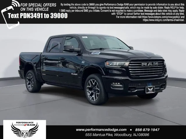 New 2027 Diamond Black Crystal Pearl-Coat Exterior Paint RAM Laramie image 1