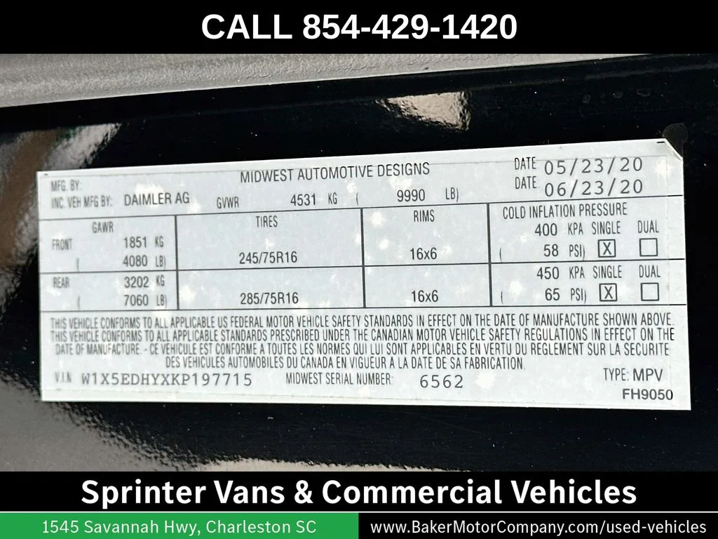 Used 2019 Black Mercedes-Benz Cargo 170 WB EXT image 36