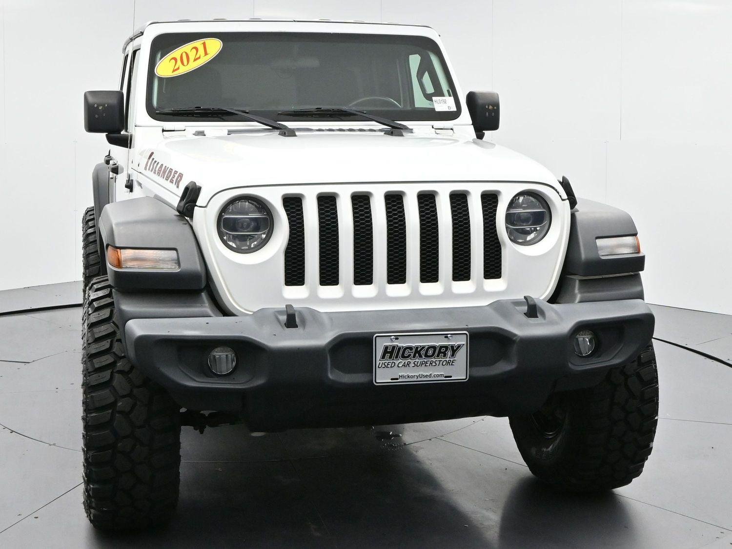 Used 2021 Bright White Clearcoat Jeep Unlimited Islander image 2