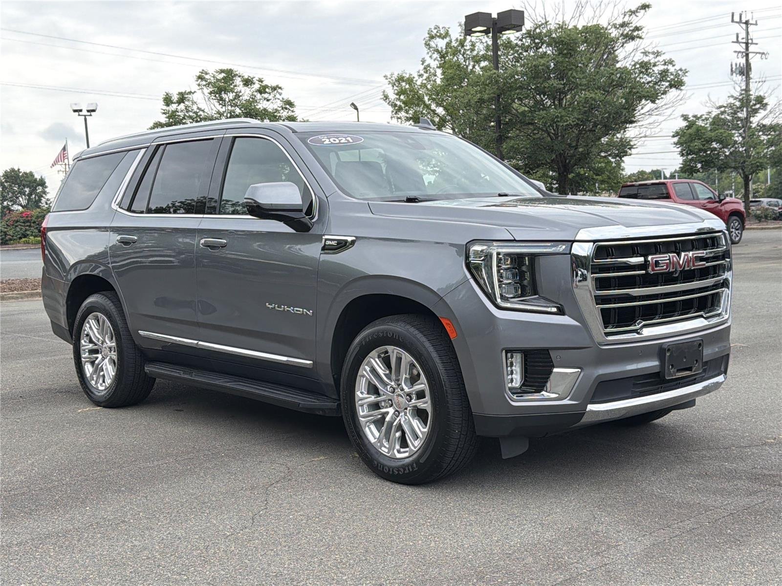 Used 2021 Satin Steel Metallic GMC SLT image 31