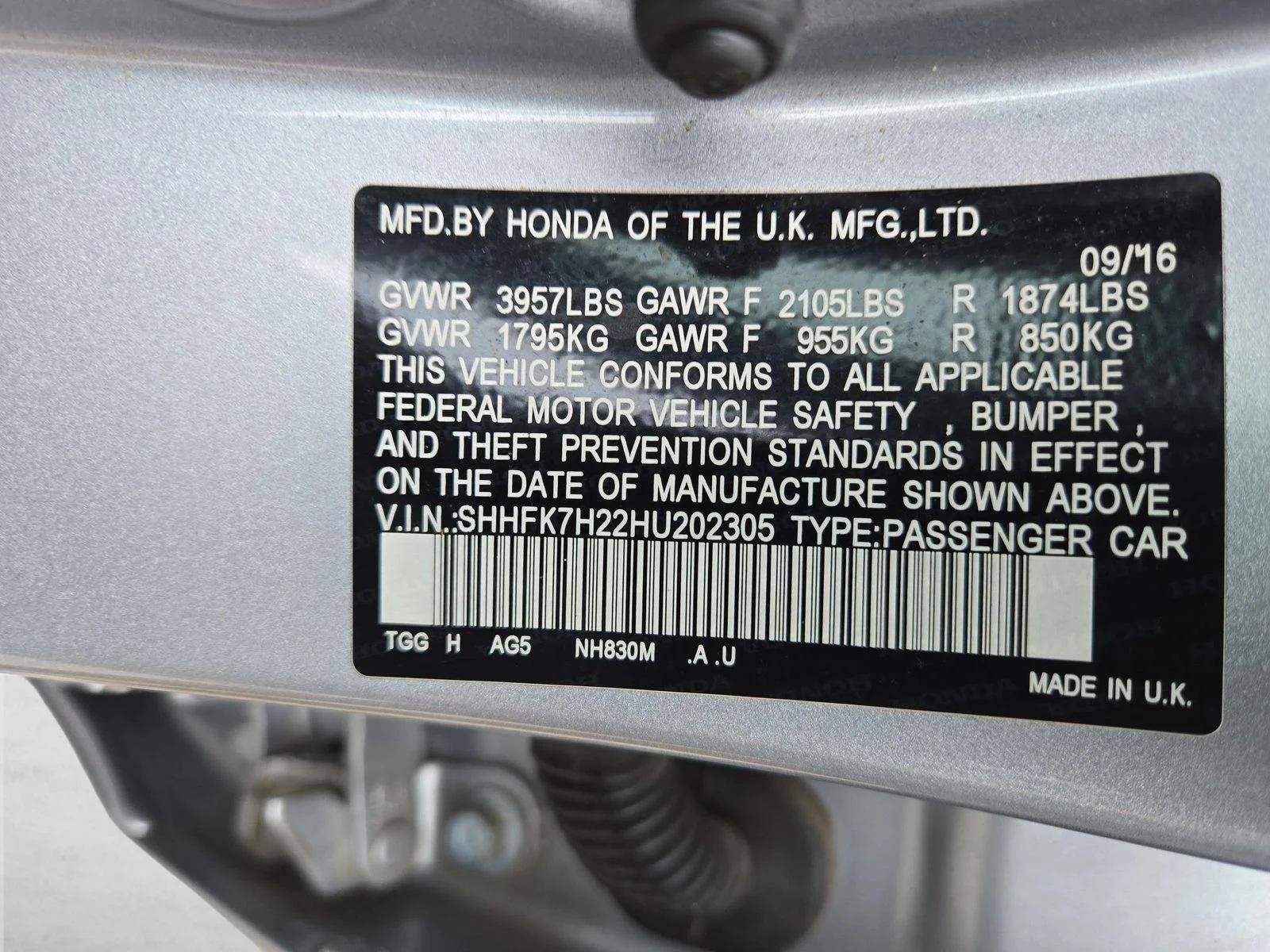 Used 2017 Sonic Gray Pearl Honda LX image 23