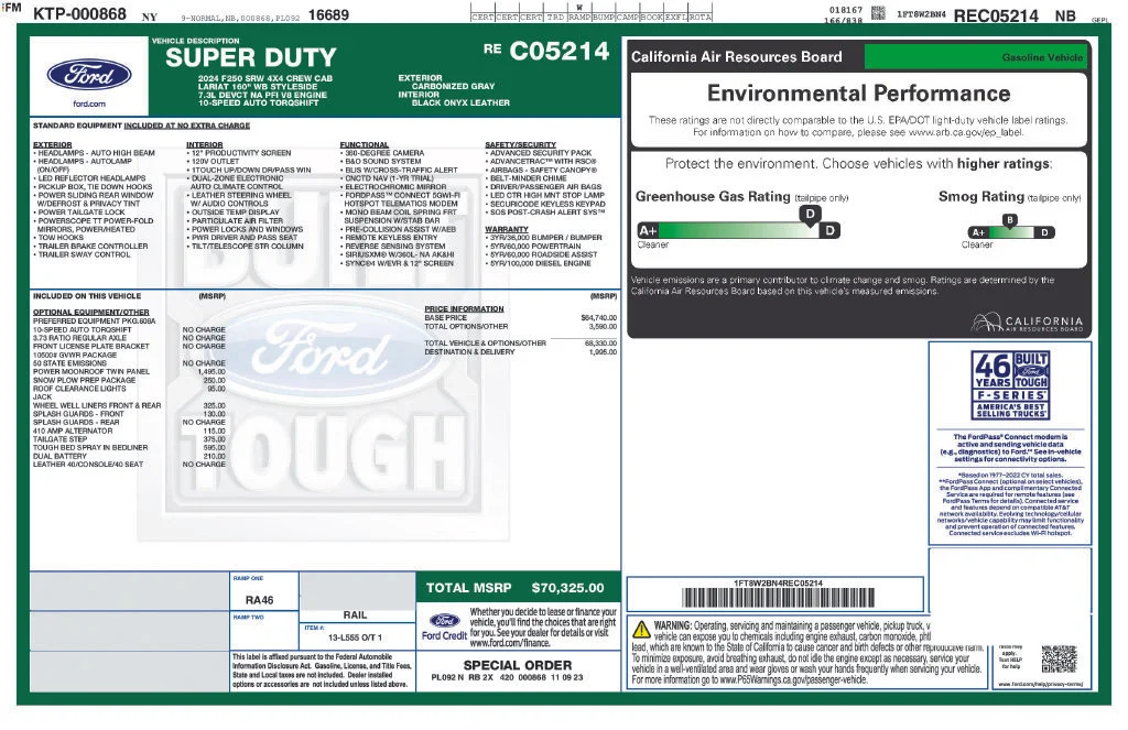 Used 2024 Gray Ford Lariat image 2