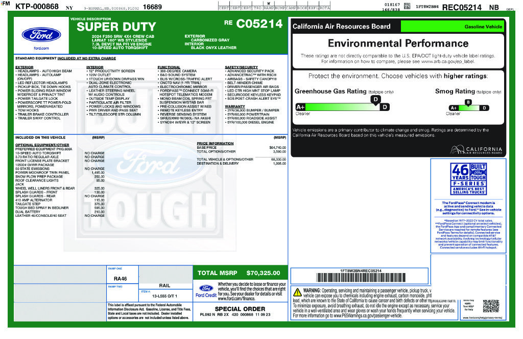 Used 2024 Gray Ford Lariat image 2