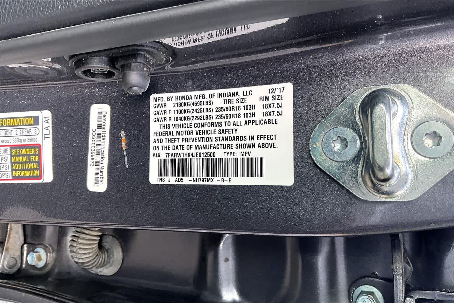 Used 2018 Gunmetal Metallic Honda Touring image 34