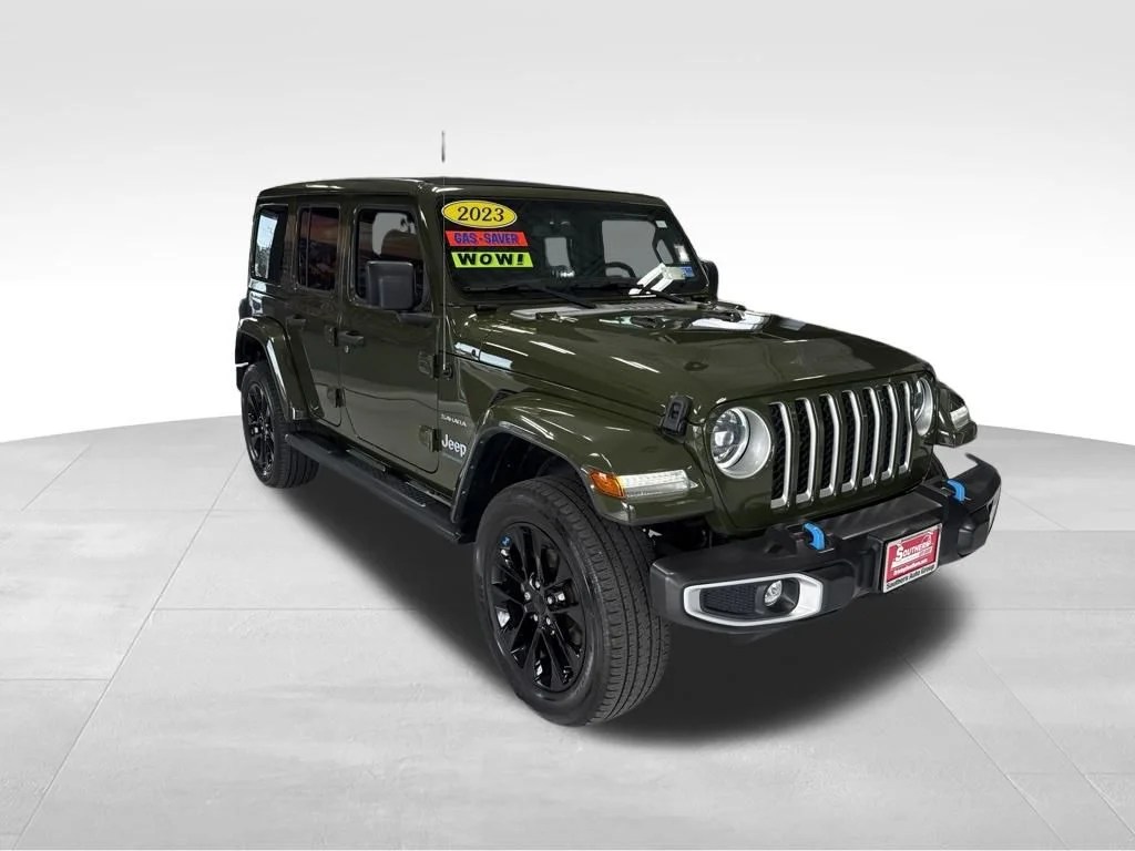 Used 2023 Green Jeep Sahara 4xe image 8
