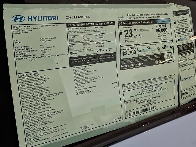 New 2026 Blue Hyundai Base image 16