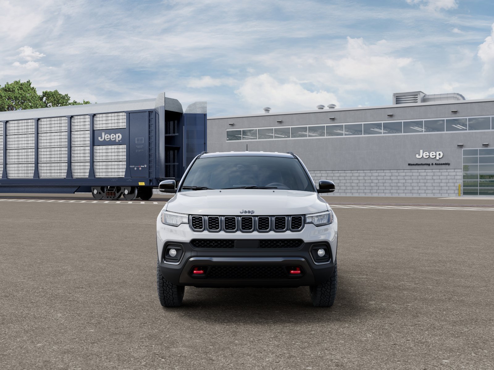 New 2026 Bright White Clear-Coat Exterior Paint Jeep Trailhawk image 6