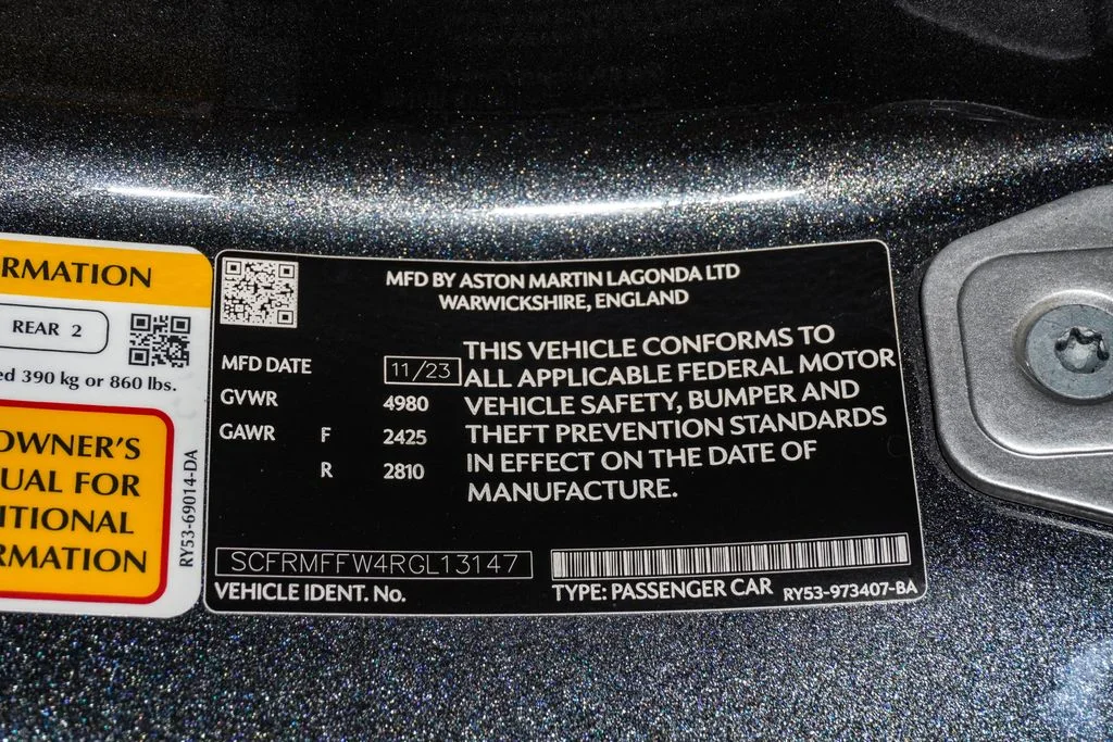 Used 2024 Xenon Grey (Stealth PPF) Aston Martin Coupe image 36