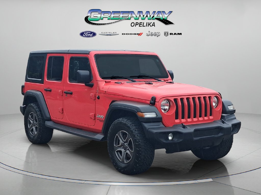 Used 2018 Red Jeep Unlimited Sport S image 1