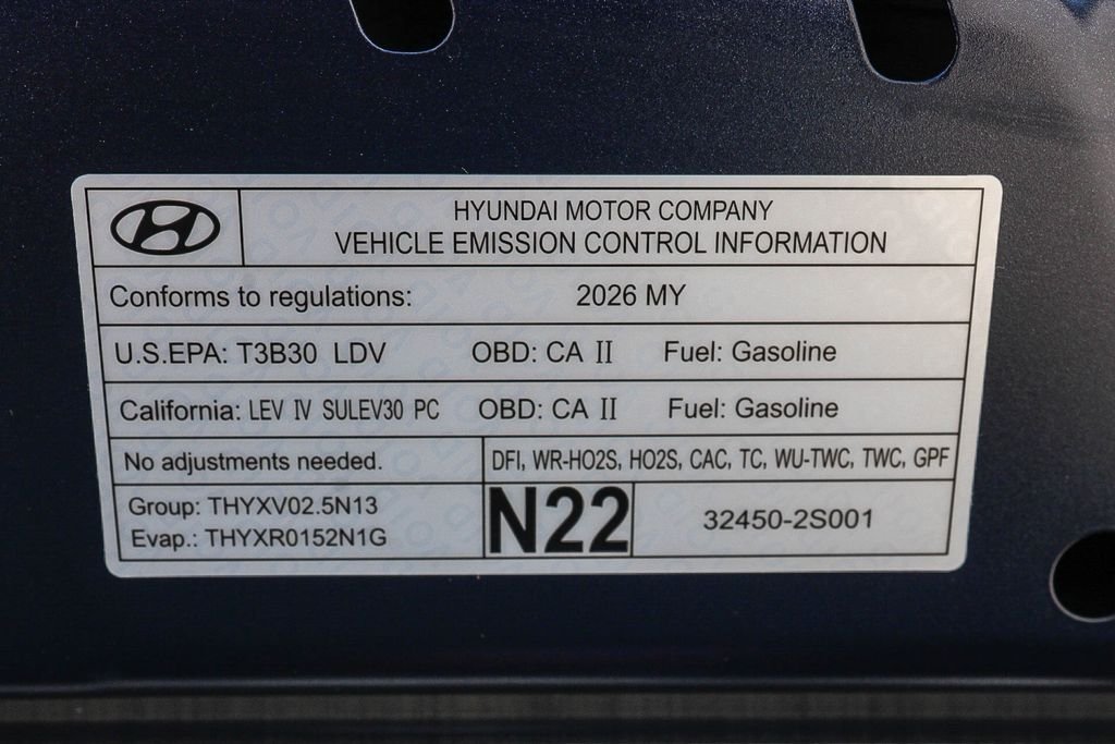 New 2026 Blue Hyundai Blue SEL image 27
