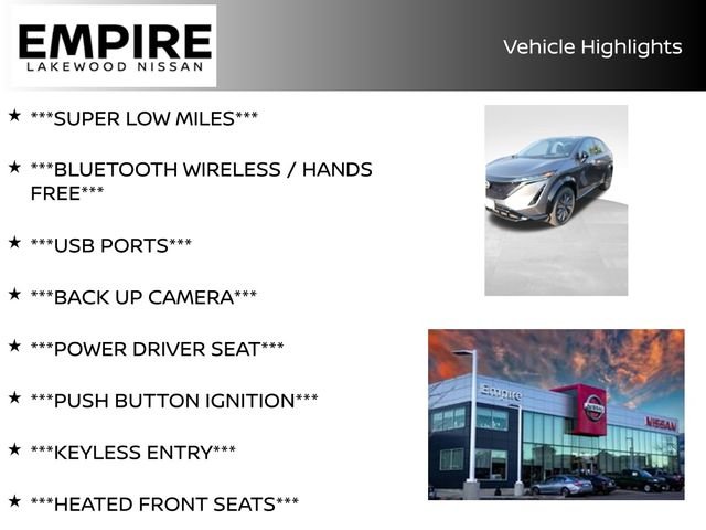 Used 2024 Nissan ARIYA Engage with VIN JN1CF0BB4RM738757 for sale in Lakewood, CO
