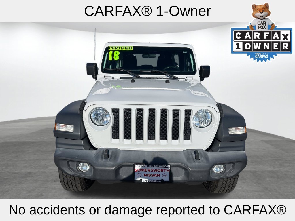 Used 2018 White Jeep Unlimited Sport image 4