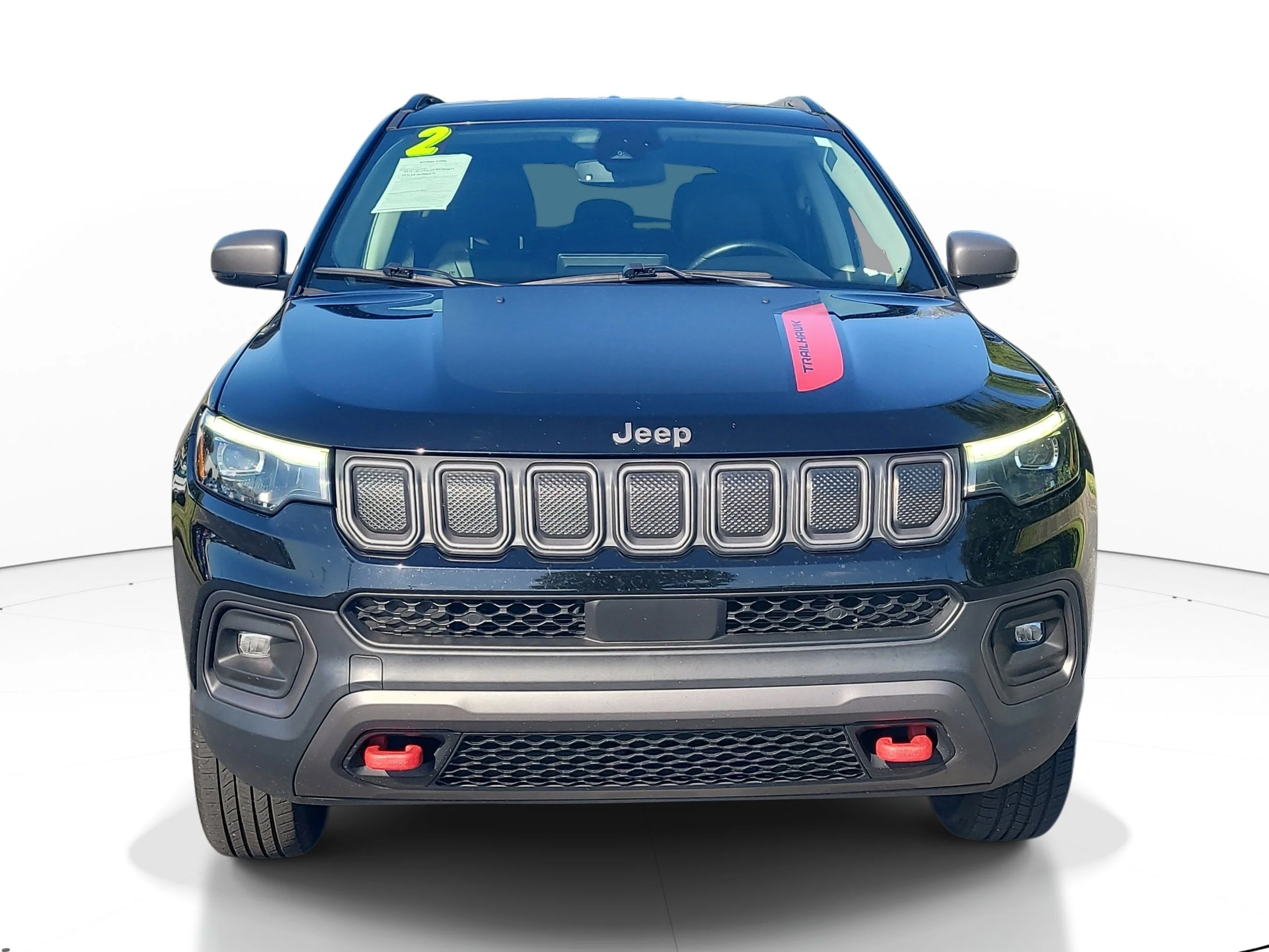 Used 2022 Diamond Black Crystal Pearlcoat Jeep Trailhawk image 2
