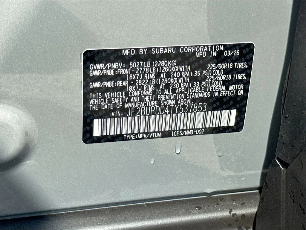 New 2026 Beige Subaru Limited image 42