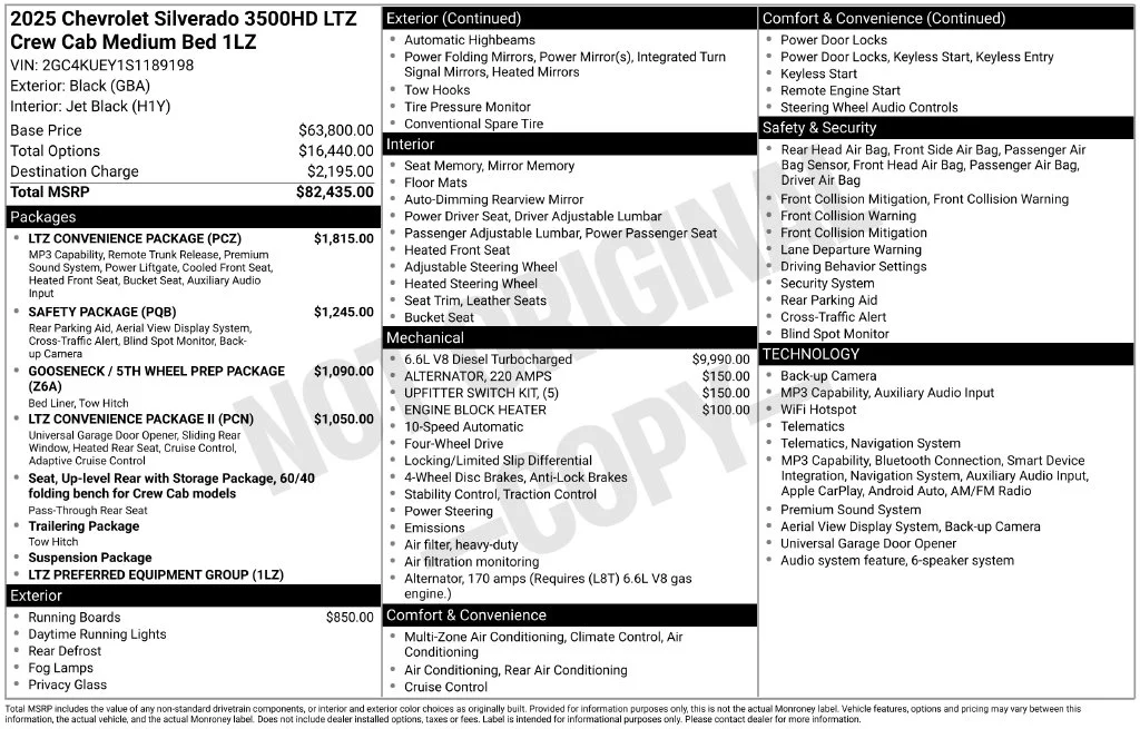 Used 2025 Black Chevrolet LTZ image 7