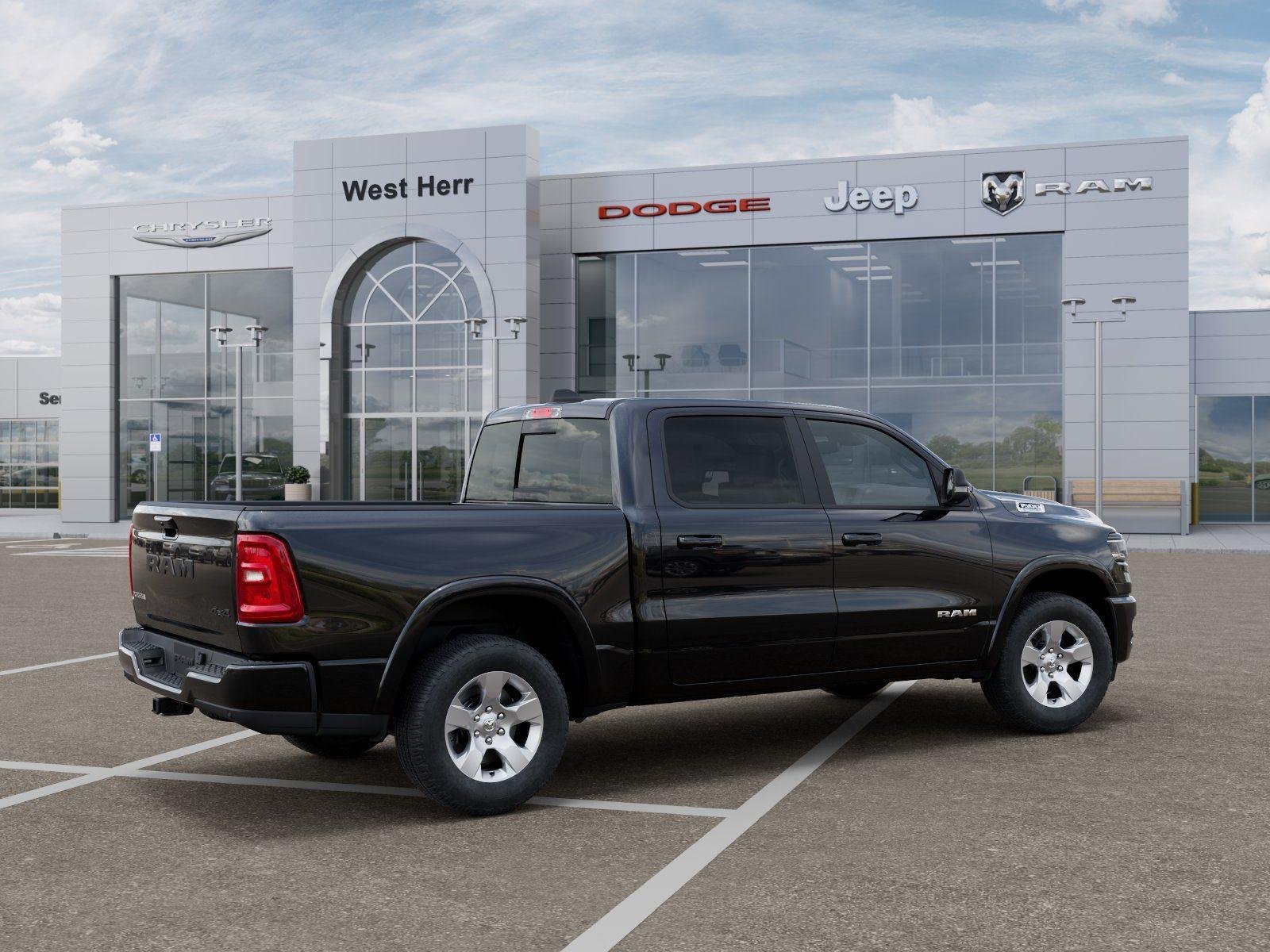 New 2026 Diamond Black Crystal Pearl-Coat Exterior Paint RAM Big Horn/Lone Star image 4