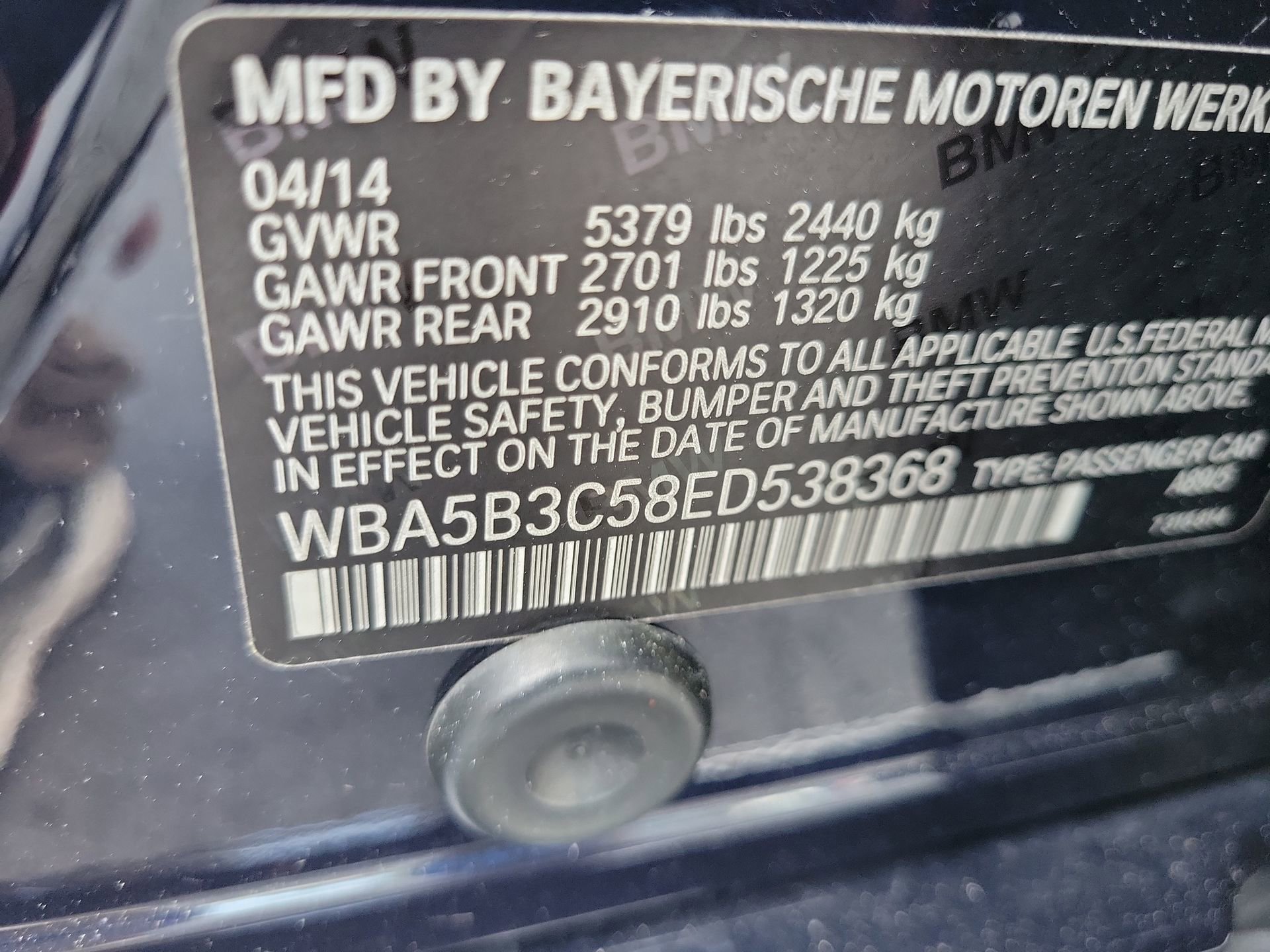 Used 2014 Black BMW 535i xDrive image 38