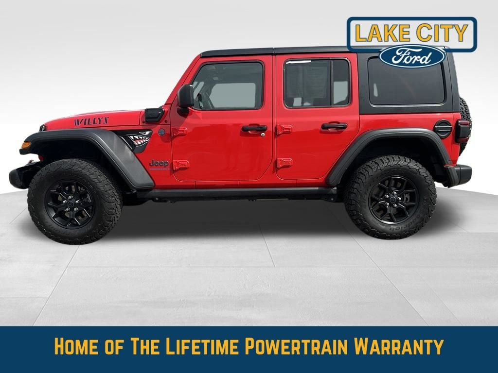 Used 2024 Jeep Wrangler 4xe Willys 4XE with VIN 1C4RJXN65RW209366 for sale in Lake City, Minnesota