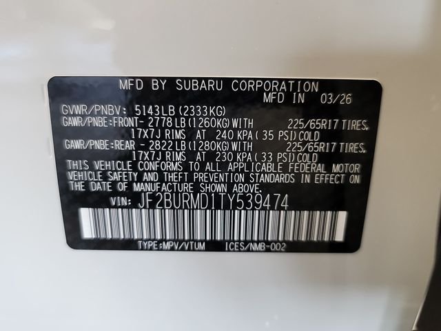 New 2026 CRYSTAL WHITE PEARL Subaru Wilderness image 36