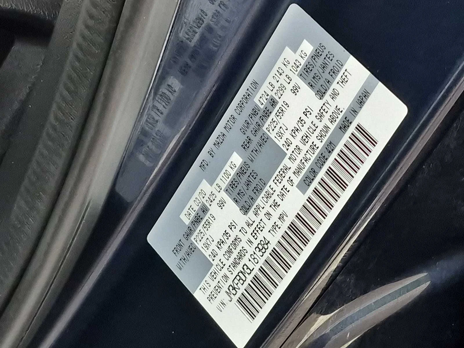 Used 2020 Deep Crystal Blue Mica Mazda Grand Touring image 37