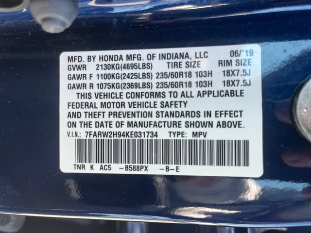 Used 2019 Gunmetal Metallic Honda Touring image 18
