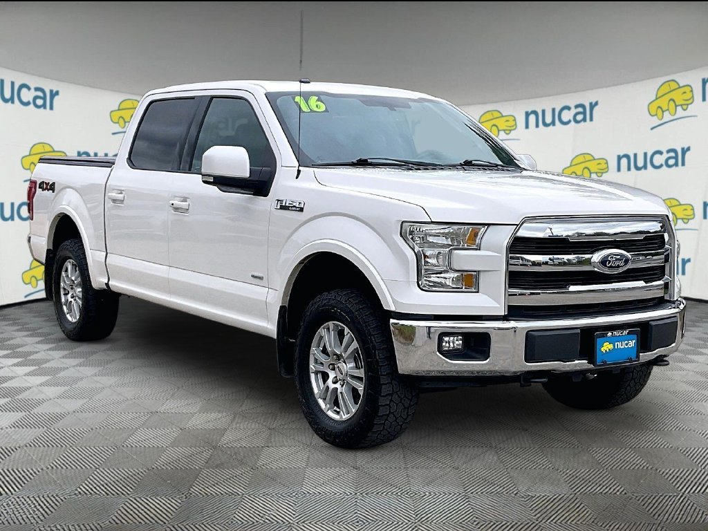 Used 2016 White Platinum Clearcoat Metallic Ford Lariat image 1