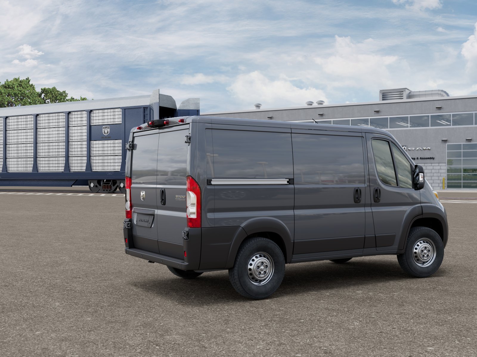 New 2026 Ceramic Gray Clear-Coat Exterior Paint RAM Tradesman image 4