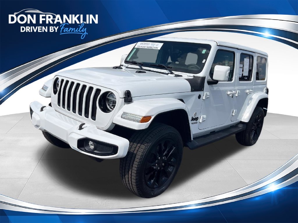 Used 2022 White Jeep Unlimited Sahara High Altitude image 1