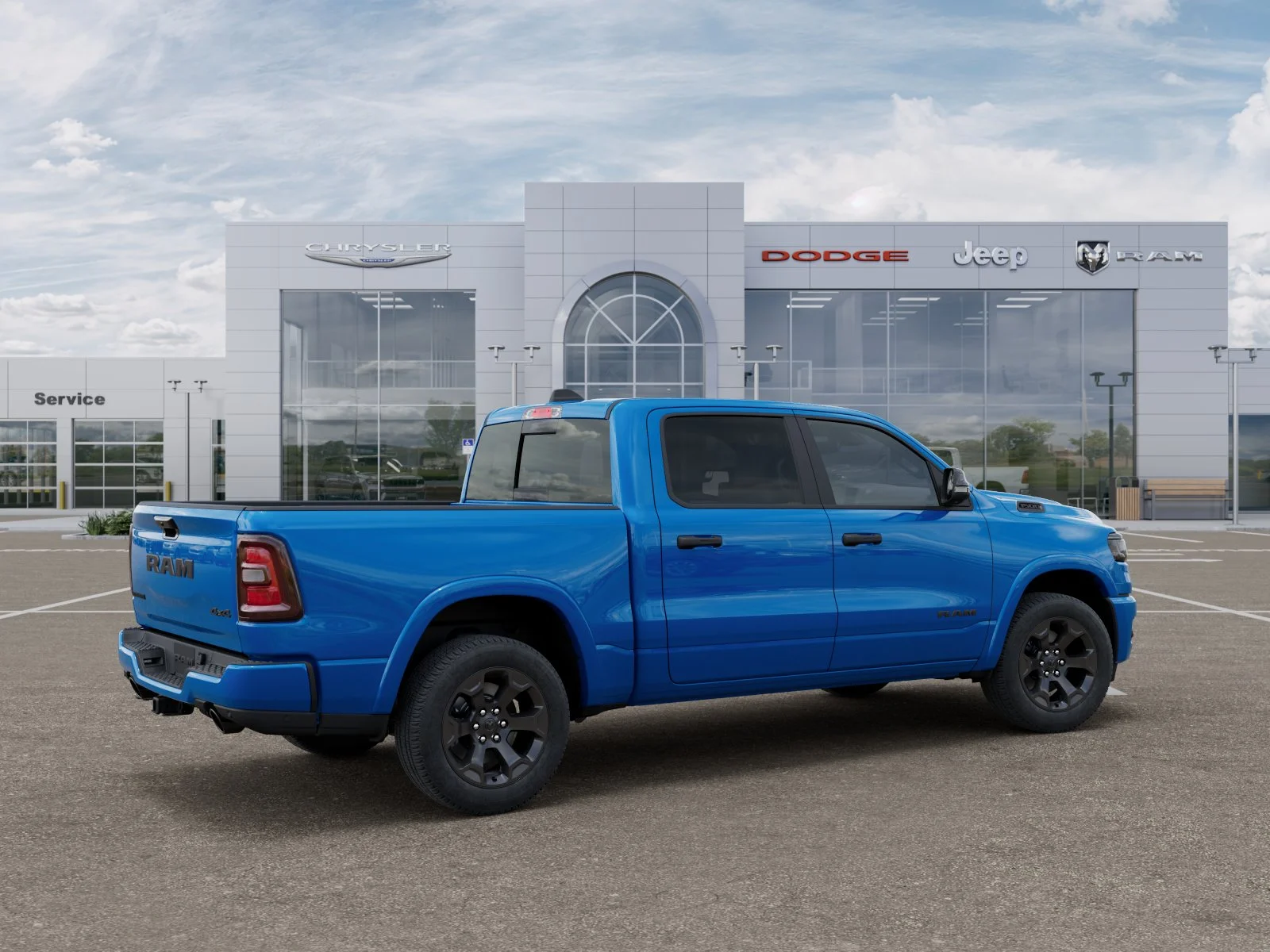 New 2026 Hydro Blue Pearl-Coat Exterior Paint RAM Big Horn/Lone Star image 4