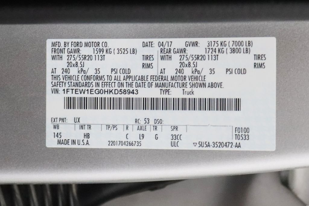 Used 2017 Silver Ford Lariat image 38
