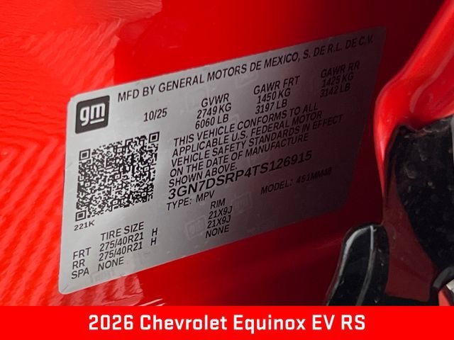 2026 Chevrolet Equinox EV RS - Photo 25
