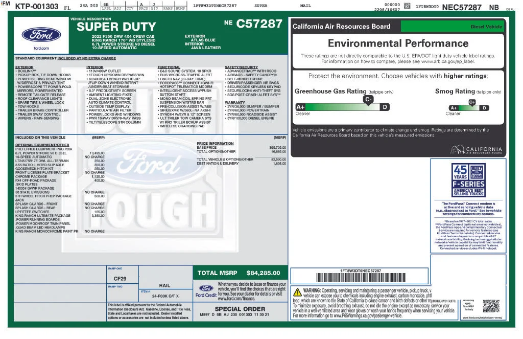 Used 2022 Blue Metallic Ford King Ranch image 9