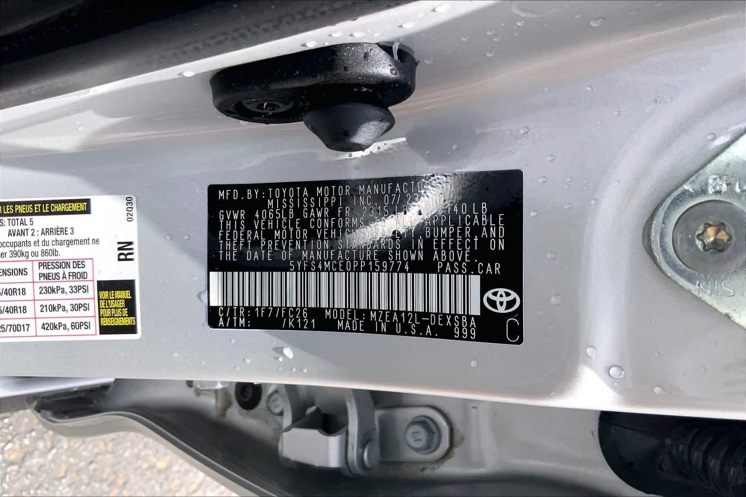 Used 2023 Classic Silver Metallic Toyota SE image 37