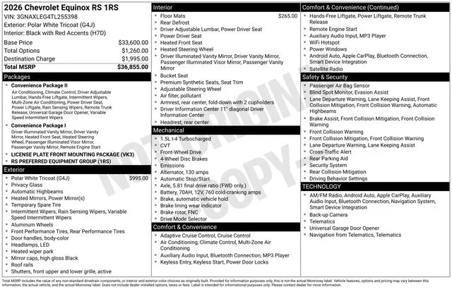 Used 2026 White Chevrolet RS image 27