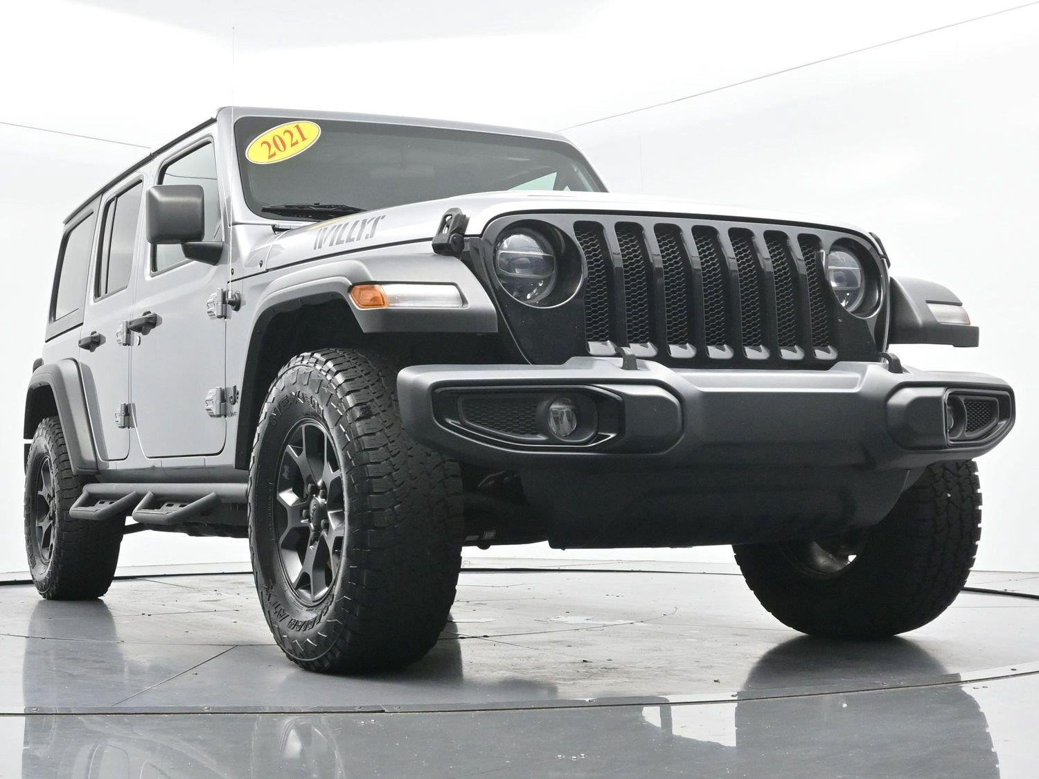 Used 2021 Billet Silver Metallic Clearcoat Jeep Unlimited Willys image 44