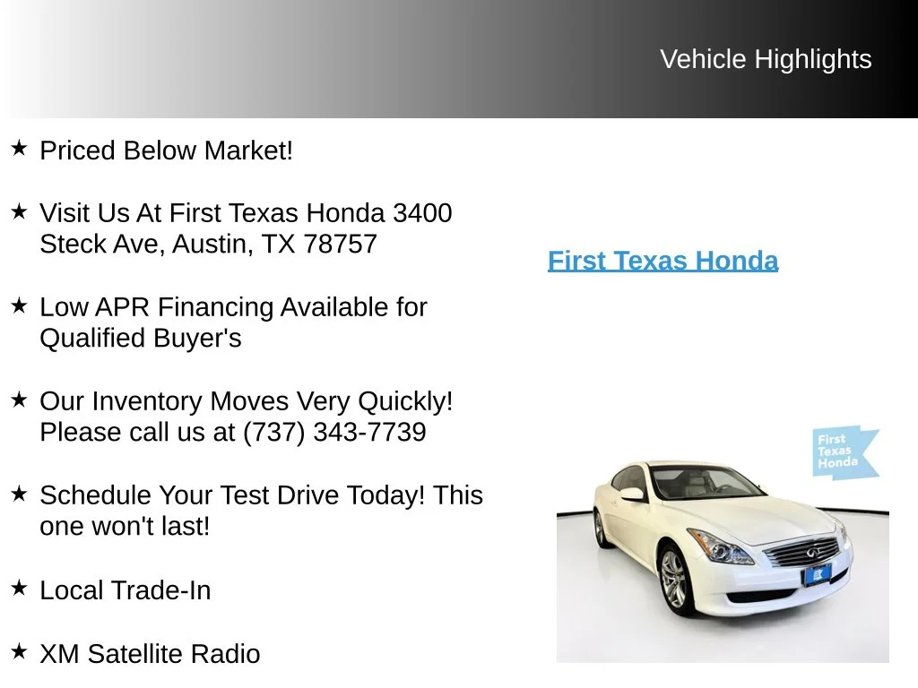 Used 2008 Ivory Pearl INFINITI Journey image 9