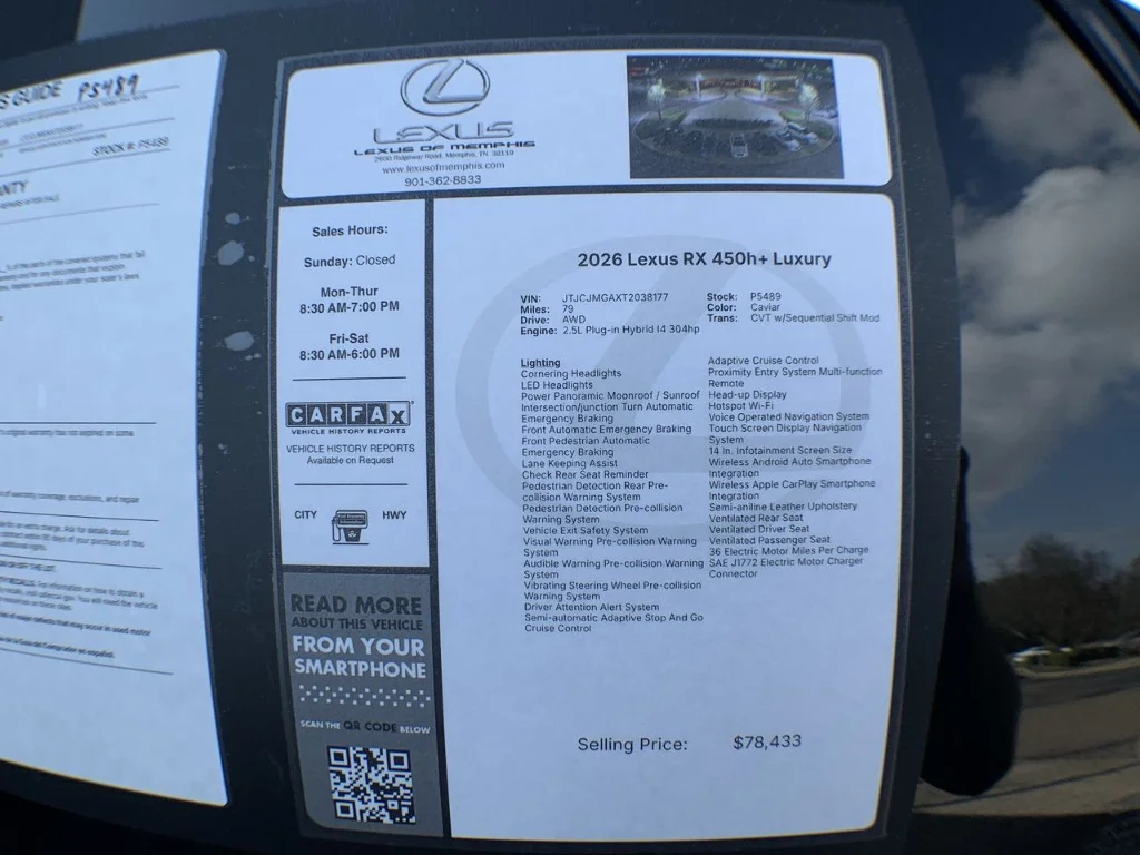 2026 Lexus RX PHEV 450h+ - Photo 26