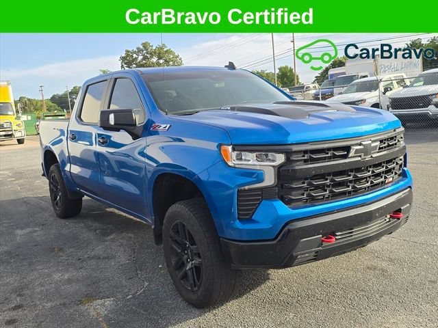 Certified Used 2022 Glacier Blue Metallic Chevrolet LT Trail Boss image 1