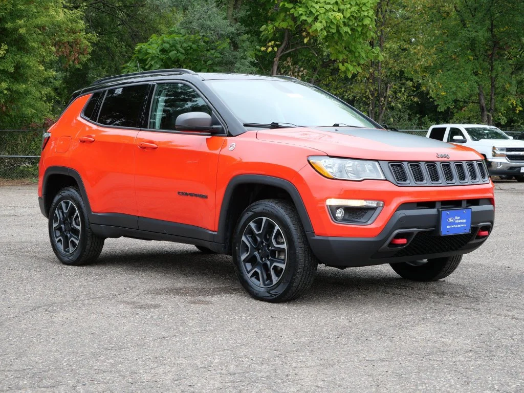 Used 2019 Orange Jeep Trailhawk image 1