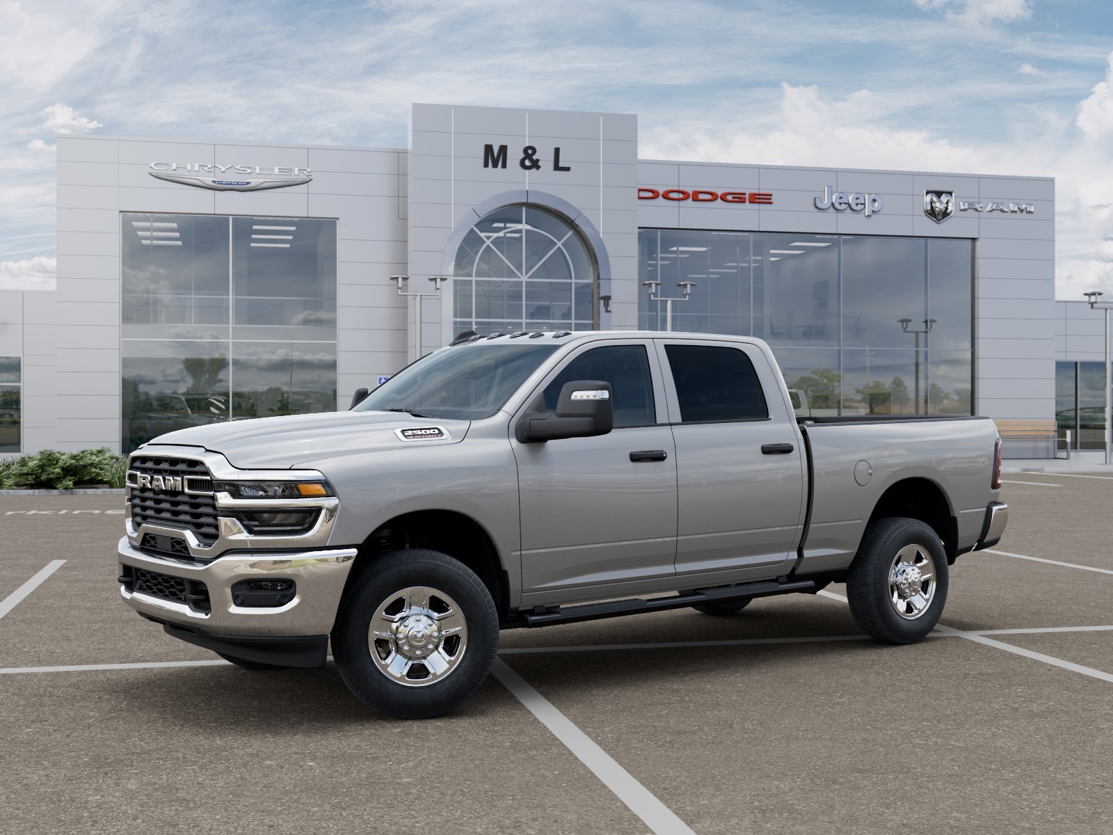 New 2026 Silver-Zynith Exterior Paint RAM Tradesman Crew Cab 4x4 6