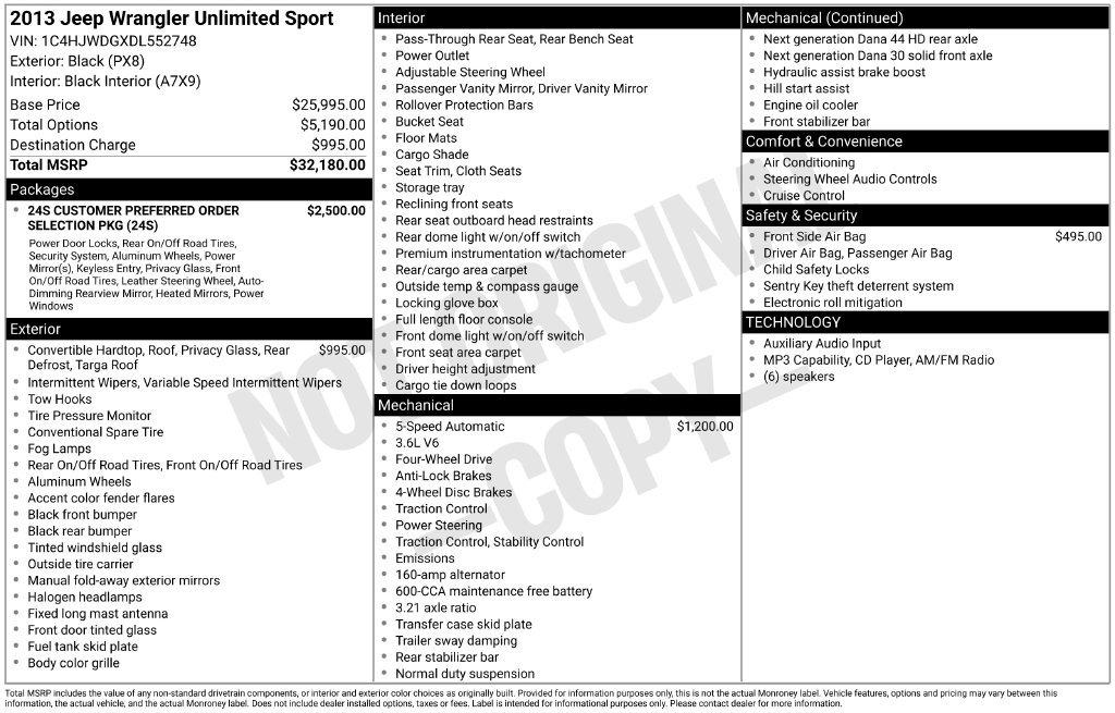 Used 2013 Black Jeep Unlimited Sport image 4